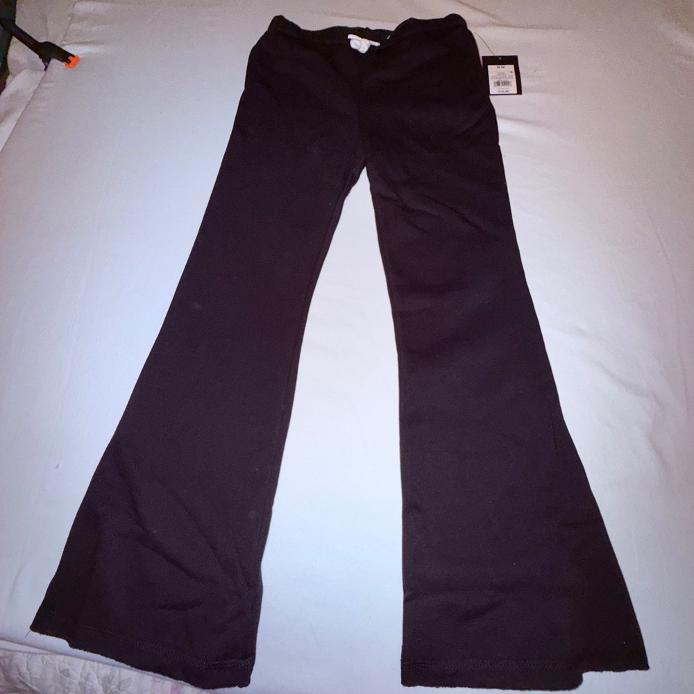 Art Class Flare Leg Pants Kids Size 8 Black NEW Bell Bottom Cotton Blend
